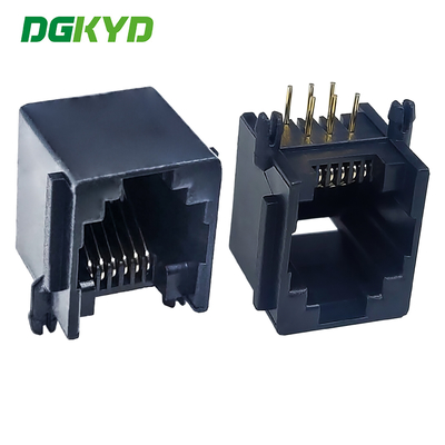 RJ11 プラスチック製の耳網ポートコネクタ 6P6C ネットワークインターフェイス DGKYD5521E1166IWA1DY4