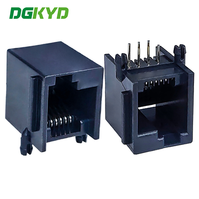 全プラスチックライトレスRJ11イーサネットコネクタ 6P6C 左ブックル DGKYD5523LE1166IWA1DY4