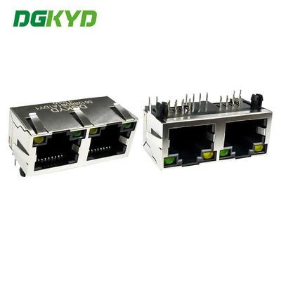 RJ45水平インターフェイス 8P8C ライト,シールドスプリング,丸い針網口 DGKYD561288DB1A1DY1