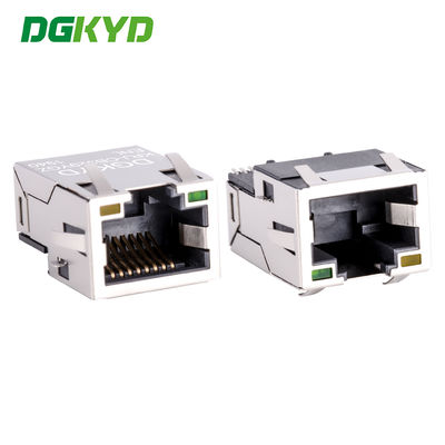 シングルポートタブアップ金メッキRJ45イーサネットコネクタSMD Cat6ケーブルRj45エクストラロープロファイルKRJ-CB329YGZENL
