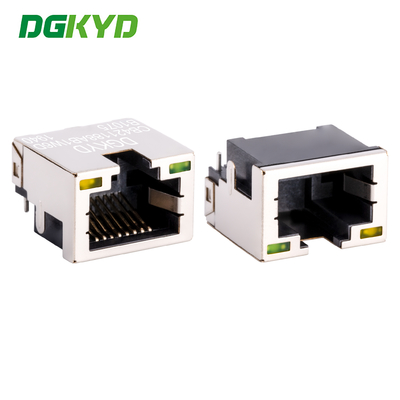 金属シールド付き薄型DIP RJ45ジャック SMT RJ45コネクタ シンクボード 4.2 DIP シールドとライト DGKYDCB421188AB1W6DB1075