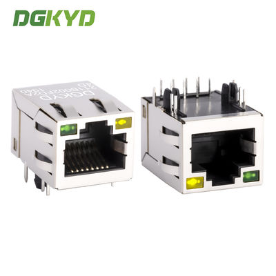 DGKYD211B002FD2A4D、100Mbps内蔵トランスとライト付きRJ45ネットワークポートソケット