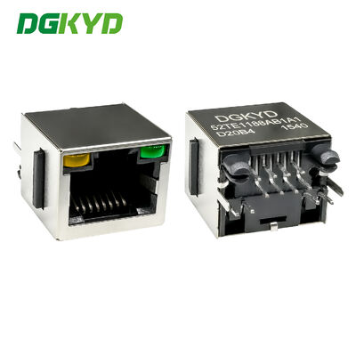 RJ45垂直コネクタとライトとシールド産業用イーサネットソケット DGKYD52TE1188AB1A1D20B4
