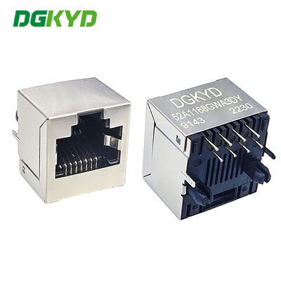 DGKYD52A1188GWA3DY9143 52A RJ45 8P8C コネクタ インライン 180 度ソケット