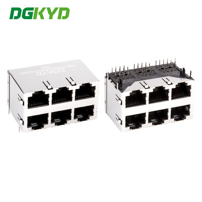 スペーサーなしRJ45イーサネットソケット 2X3コネクタ Industrial Ethernet DGKYD59212388HWA1DY1AG062