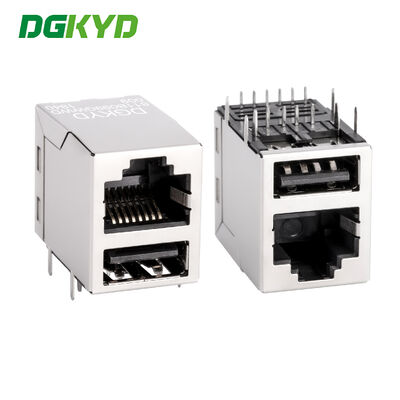 RJ45シングルUSB 2.0 100Mbpsコネクタ 6Uネットワークインターフェース DGKYD611B099GWWD009
