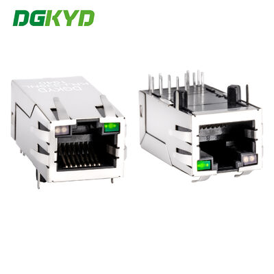 KRJ-339NL 33mm 長さ cat6 ギガビット rj45 シールド接続/プラグ 統合磁気