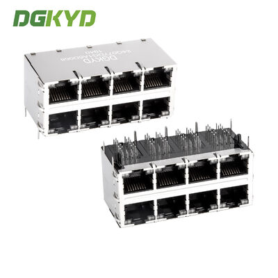 カスタムダブルデック2x4 RJ45コネクタ Cat6速度性能とサイドエントリーマウント