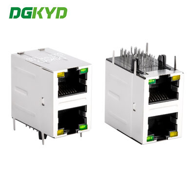 2x1 デュアルポート RJ45 コネクタ 1000BASE-T ギガビット イーサネット フィルター付き