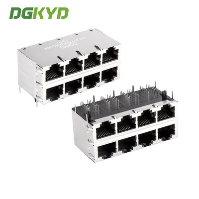 8 ポート ギガビット イーサネット RJ45 コンネクタ 高速ネットワーク用の磁性
