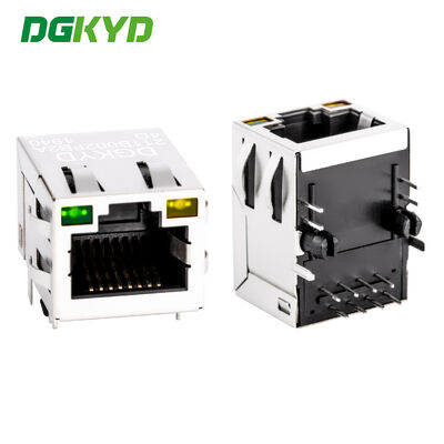 RJ45 モジュラー ジャック 金属塗装 6u シングルポートとLED