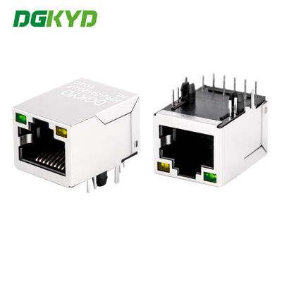 KRJ-SH202ZNL シングルポートRJ45コネクタ ギガビット フィルタリング LEDインジケータ付き シールド付き 工業用イーサネットポート用
