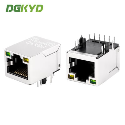 RJ45 シールドコネクタ 100Mbps POE統合イーサネットフィルターと6Uゴールドプレート