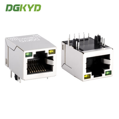 LEDが付いているネットワークのコネクターの上のRJ45単一の左舷タブ