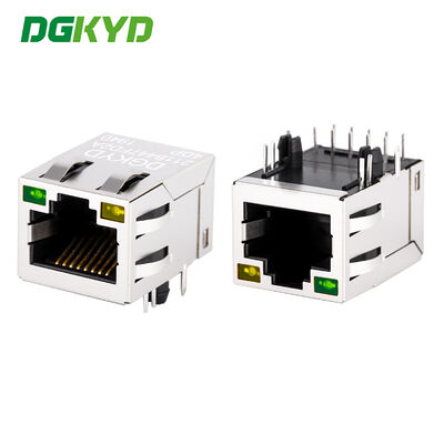 産業用ネットワークポート向け 100Mbps POE RJ45 シールドコネクタ（統合フィルター付き）