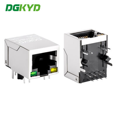 防雷 RJ45 シールドコネクタ 6U ゴールドプレートとネットワークポートの統合フィルター
