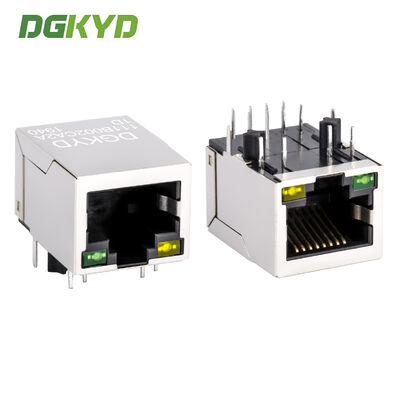 統合トランスとシールド付き産業用ネットワークポートを備えた100Mbps RJ45コネクタ