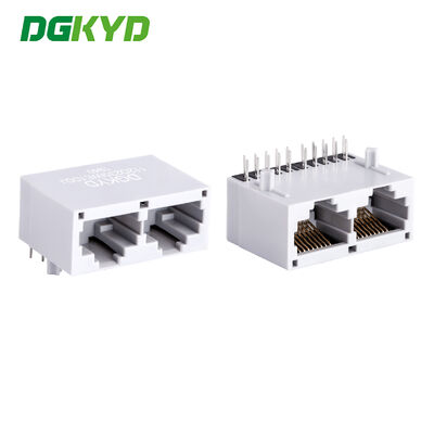 RJ45 コンネクタとギガビット 統合 トランスフォーマー ゴールドプレート 6u 右角 PCB マウント