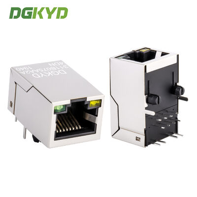 トランスフォーマー付きシングルポートRJ45コネクタ 10/100 Base-T RJ45ジャック モジュラージャック イーサネットネットワーク用